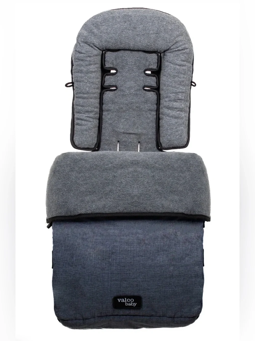 Valco baby Denim Blue/Grey Infant Footmuff and Seat Liner